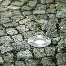 CGC Lighting Stainless Steel Round Circle Ground Driveway Patio Decking Garden Walk Drive Over Light