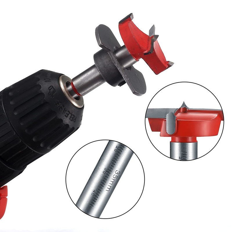 35mm Hinge Jig Drill Bits Sets, Concealed Hinge Jig Drill