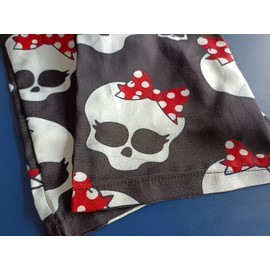 PAODIKUAI Women's Casual Skull Printed Overalls Loose Rompers Jumpsuit with Pockets (B-skull bowknot, XX-Large)