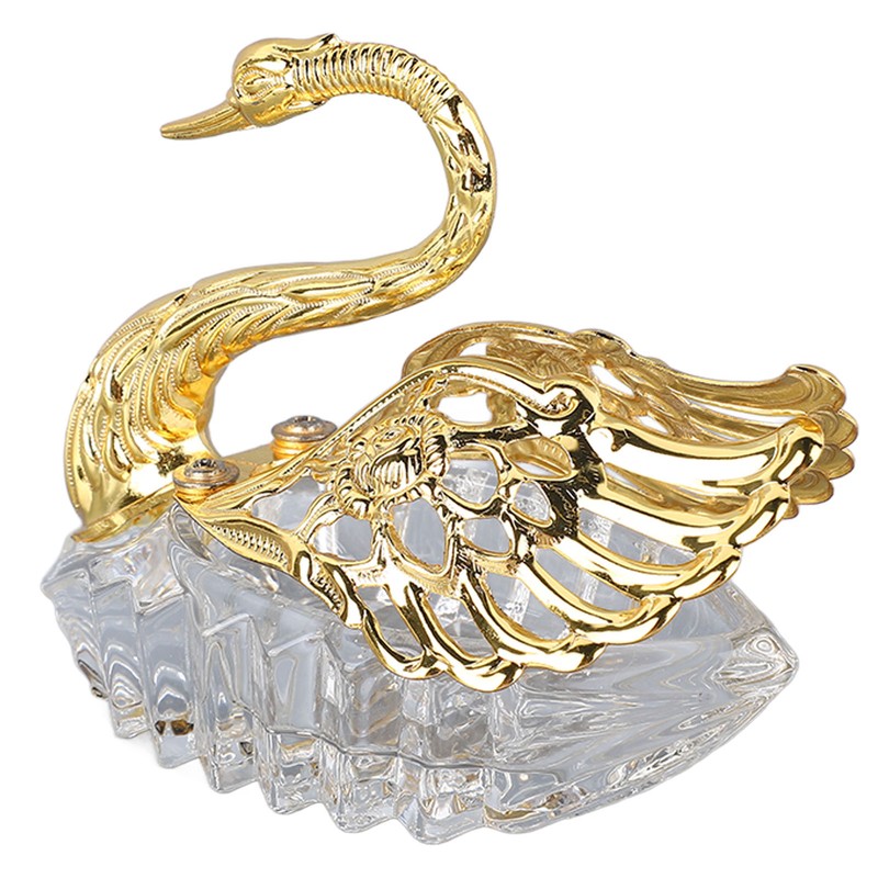Swan Sugar Storage Jar European Modern Condiment Container Golden Seasoning