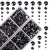 4000pcs Mixed Size Hot Fix Round Crystals Gems Glass Stones