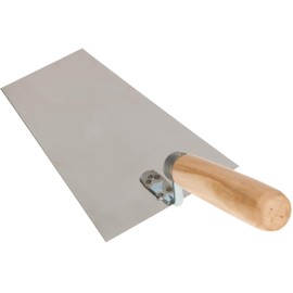 KOTARBAU® Stainless Steel Trapezoidal Trowel 180 mm x 81 mm Masonry Trowel with Wooden Handle Plastering Trowel Plaster Trowel Essential for Masonry Work