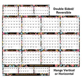 2023 Yearly Wall Calendar - 2023 Dry Erase Calendar with Julian Date, Jan. 2023 - Dec. 2023, Thick Paper, Vertical/Horizontal, Reversible, 34.6" x 22.9"