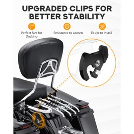 PBYMT Detachable Luggage Rack Compatible for Harley Touring, Stealth Luggage Rack Compatible with Harley Davidson Street Glide Road Glide Road King Electra Glide Ultra Limited 2009-2024 (Chrome)