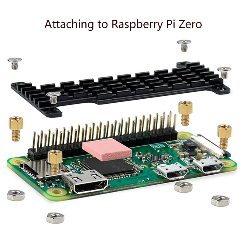 Heatsink with Thermal Tapes, Aluminum Heatsink Cooler for Raspberry Pi