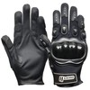 Lead Industry GN-007A Motorcycle Gloves, Knuckle Guard Stretch Gloves, Black,