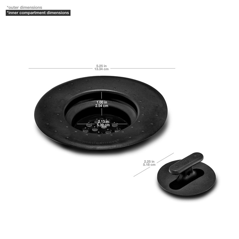madesmart 2-Piece Drain Strainer & Stopper Set, Kitchen Sink Drain