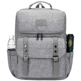 YALUNDISI Vintage Backpack Travel Laptop Backpack with usb Charging Port for Women & Men College Backpack Fits 15.6 Inch Laptop Grey