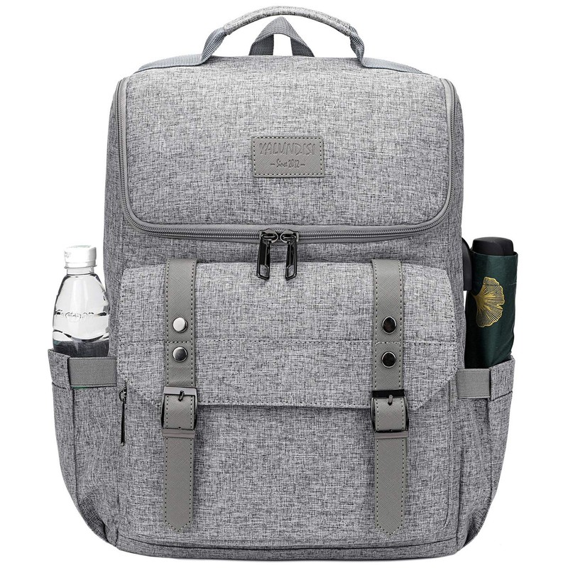 YALUNDISI Vintage Backpack Travel Laptop Backpack with usb Charging Port