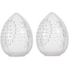 2Pcs White Powder Puff Blender Holder Plastic Portable Cosmetic Rack
