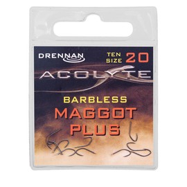 Drennan Acolyte PTFE Coated Spade End Barbless Maggot Plus Hooks: 16