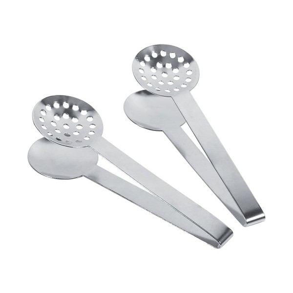 2PCS Tea Bag Squeezer, Stainless Steel Tea Tongs Round Tiny