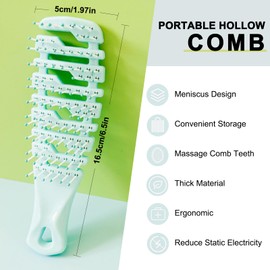 MAEELOU Ridge Design Puppy Brush, Soft Bristle Gentle Grooming Tool, Pet Hair Care, Suitable Small Dog : Yorkie, Maltese, Shih Tzu, Maltipoo （Light Blue)