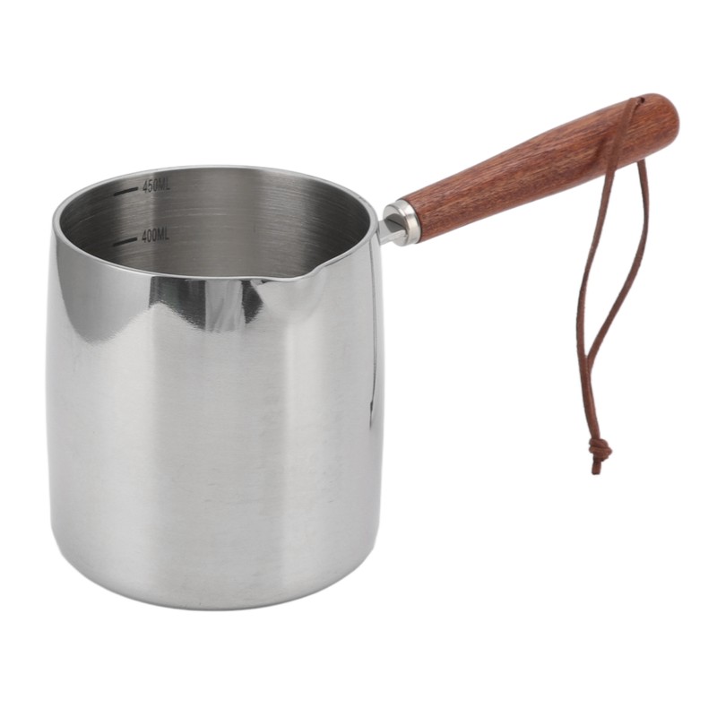 450ML Stainless Steel Butter Warmer Mini Butter Coffee Milk Pot