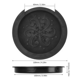 Cubierta de Boca de Guitarra, Cubierta de Silicona a Prueba de Polvo, Cubierta de Boca Portátil, Buster de Retroalimentación de Goma Suave para Guitarra Acústica (Negro)