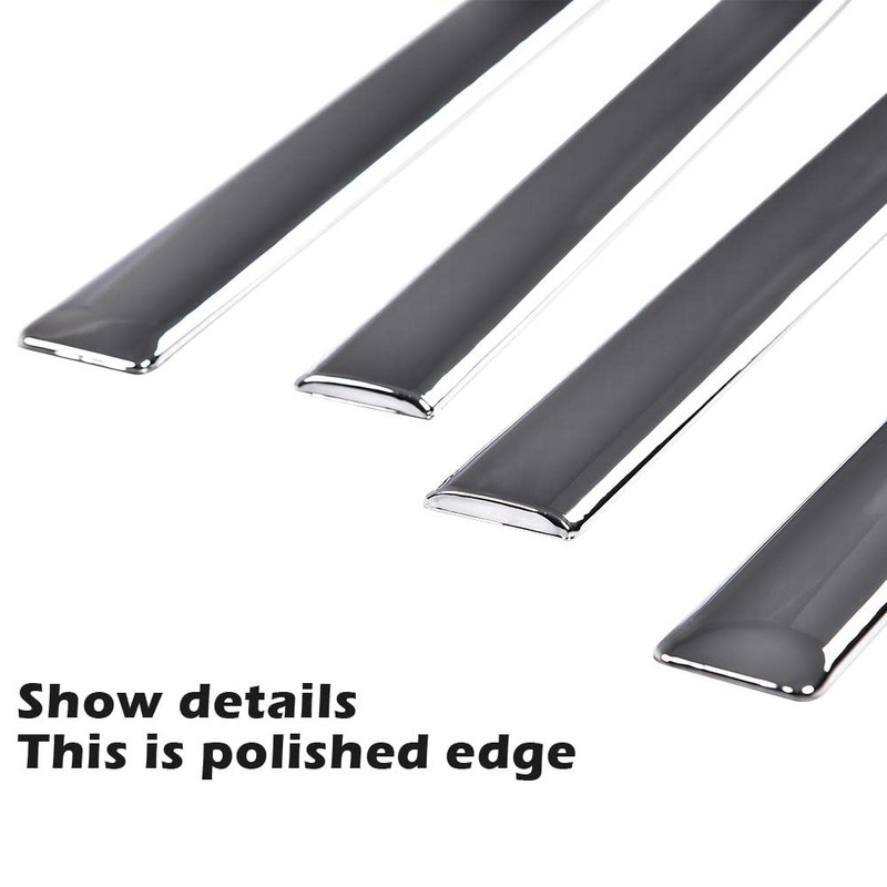 LQI 4Pcs Silver Body Side Molding Trim Compatible with Chevy