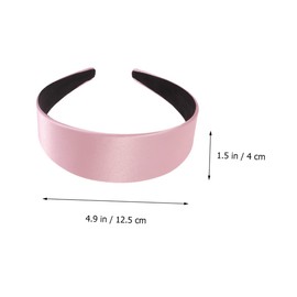 Healvian 2Pcs Solid Color Elegant Headbands for Women Creative Wide Edge Hair Hoops Pink for Parties Cosplay and Everyday Fashion Accessories