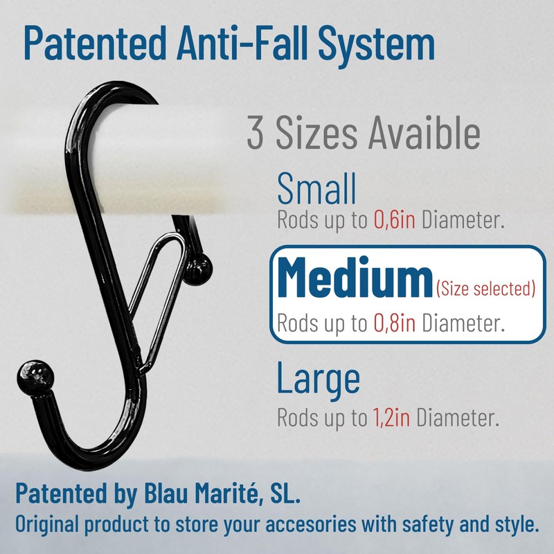 Blau Marité 10 x S-Shaped Hooks with Anti-Drop System. Length: