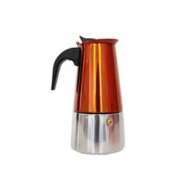 Any Morning Espresso Stovetop Coffee Maker, Cuban Italian Coffee Maker Stovetop, Moka Pot Induction, Stainless Steel Moka Coffee Maker, PBA Free Greca Coffee Maker, 10 Oz, 6 Expresso Cups Copper