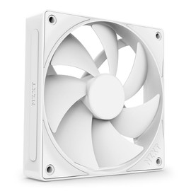 NZXT F140P, 140mm Static Pressure PC Case Fan, Ideal for Radiators & Heatsinks, High Static Pressure, Rear Chamfer Intake, Fluid Dynamic Bearings, Low Noise, PWM Control, White