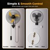 CAMMOO 20 inch Wall Mount Fan Oscillating, Extended 3.3ft Wired