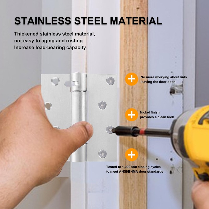3" self Closing Door Hinges 201 Stainless Steel Heavy Duty
