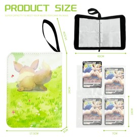 Funsure Trading Card Binder, Cards Holder 400 Pockets Card Folder with zipper 50 Pages Removable Sleeves for Card Collection, Game Card Boy Girl Birthday Gifts Cool Loose-Leaf