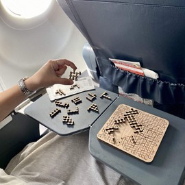 Torched Mind Bending Wooden Travel Puzzle, Portable Board, Difficult Hard Puzzles for Adults, 50 Pieces, 6? x 6?
