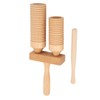 Chinese Bangzi Wooden Cylinder Clapper Treble Bass Percussion Musical Instruments