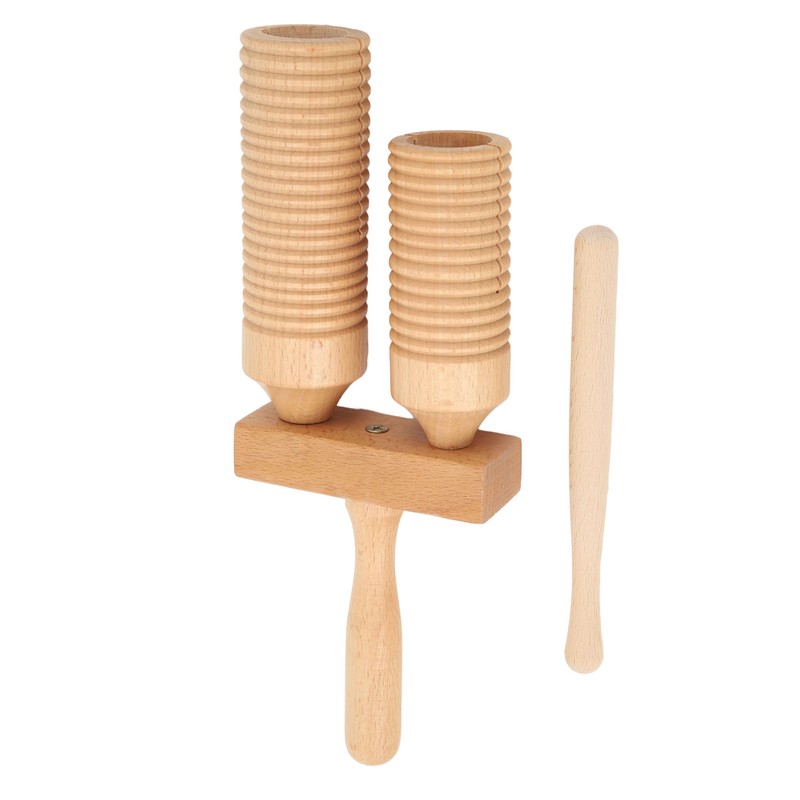 Chinese Bangzi Wooden Cylinder Clapper Treble Bass Percussion Musical Instruments
