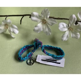 AMERICAN EAGLE OUTFITTERS BRAIDED BRIGHT BLUE AND PURPLE FRIENDSHIP BRACELET-NEW