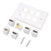 Wall Plate 6 Ports HD Multimedia Interface CAT6 TV F