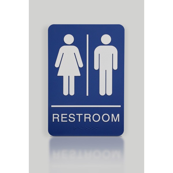 Headline Sign 5212 Women and Men’s Restroom ADA Sign with