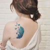 Oottati 6 Sheets Temporary Tattoo Stickers Colorful Blue Feather Dream