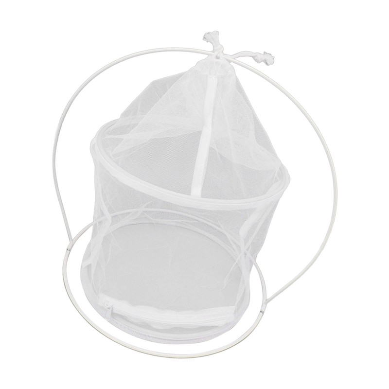 Cylindrical Iron Frame Hanging Cage Butterfly Habitat Cage Ornamental Outdoor