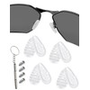 Firtox 4 Pairs Eyeglasses Nose Pads, Screw-in Soft Silicone Eyeglass