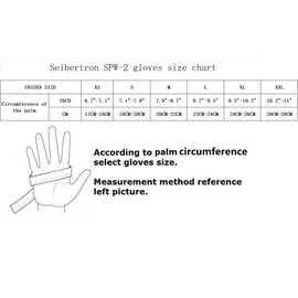 Seibertron SPW-2 Carbon Fiber Hard Knuckle Waterproof Touchscreen Leather Motorcycle Gloves Black L