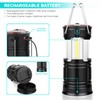2 Pack Camping Lanterns Camping Accessories USB Rechargeable and Battery