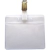 Pack of 5 ID Card Holders with Clip Transparent Soft