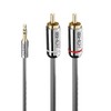 LINDY 35332 0.5m 3.5mm to Phono Audio Cable Cromo Line