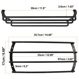 Unifizz 12 Inch Universal Black Metal Car Bar Grille Subwoofer Speaker Grill Cover Guard for Auto Car