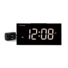 Formia HT-026BK-Y Table Clock, Tabletop, Alarm Clock, LCD, Large Screen,