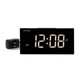 Formia HT-026BK-Y Table Clock, Tabletop, Alarm Clock, LCD, Large Screen, Brightness Adjustment, AC Type, Digital, Respect for the Aged Day, Present, Hodogaya Electronics Sales, Black