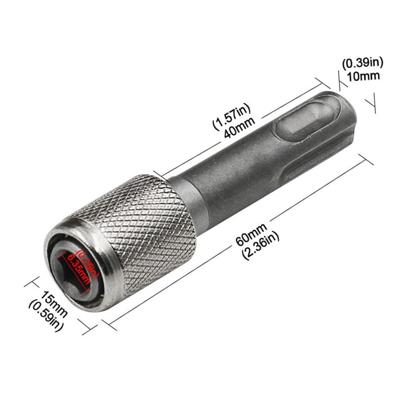 2 Pcs SDS Bit Adapter Hex Socket Drill Holder Converter