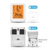 Indoor & Outdoor Hygrometer Thermometer with Orange Backlight LCD Display
