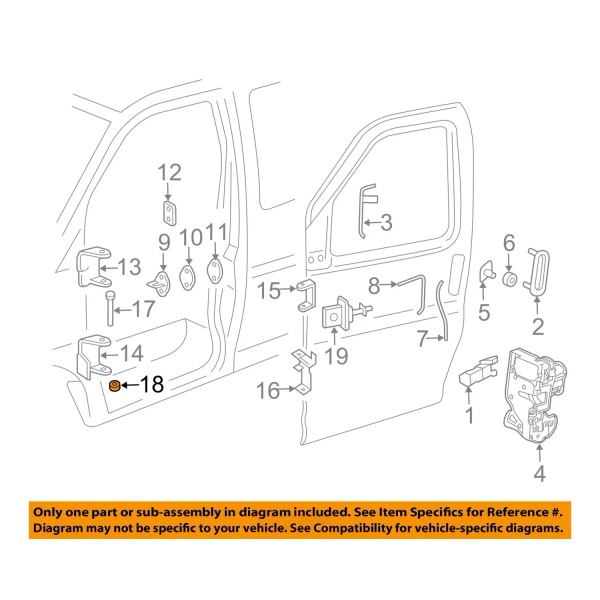 GM OEM FRONT DOOR-Hinge Assembly Retainer 25640501