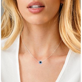 Evil Eye Necklace for Women Blue Eye Amulet Ojo Necklace Lucky Protection Jewelry Gift