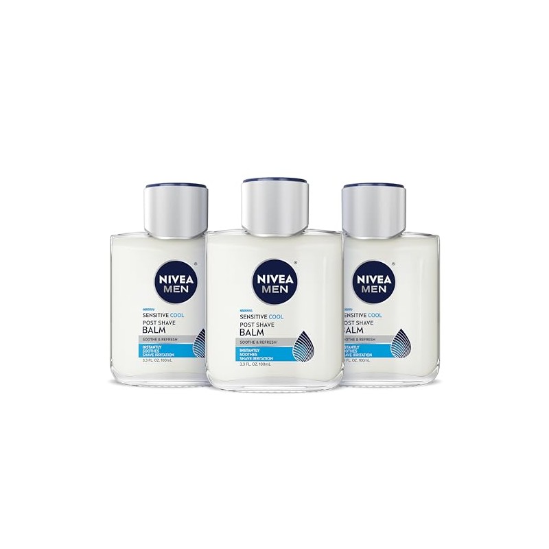 NIVEA MEN Sensitive Cooling Post Shave Balm, 3.3 oz Bottle