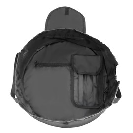 SUMBABO Drawstring Cosmetic Bag for Women – Travel Accessories for Women Travel Make Up Organizer Bag for Toiletry with Brush Area (Black)