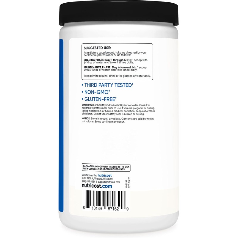 Nutricost Creatine Monohydrate Micronized Powder 500G, 5000mg Per Serv (5g)